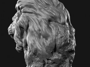 lion face Modello 3D