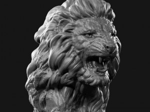 lion face Modello 3D