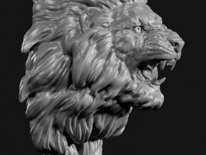 lion head face 3D Model