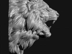 lion head face 3D मॉडल