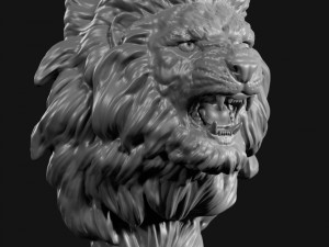 lion head face 3D मॉडल