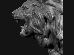 lion head face 3D मॉडल
