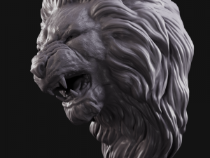 lion head 2 3D Print Model