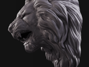 lion head 2 Model Cetak 3D
