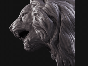 lion head 2 Model Cetak 3D