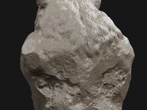 bear grin bust 3d print model 3D Print Model