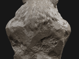 bear grin bust 3d print model 3D Print Model