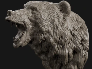 Modelo de impresi&oacute;n en 3D con sonrisa de cabeza de oso Modelo de impresión 3D