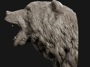 bear head grin 3d print model Modelo de Impressão 3D