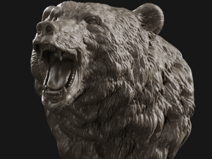 bear head grin 3d print model Modelo de Impressão 3D