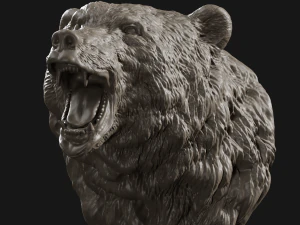 bear head grin 3d print model 3D Print Model