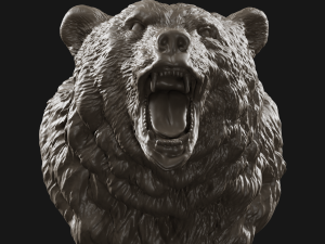 bear head grin 3d print model Modelo de Impressão 3D