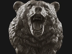 bear head grin 3d print model 3D Print Model