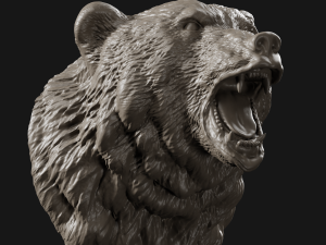 bear head grin 3d print model Modelo de Impressão 3D