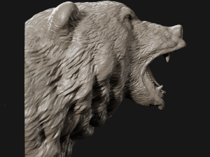 bear head grin 3d print model Modelo de Impressão 3D