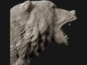 bear head grin 3d print model 3D Print Model