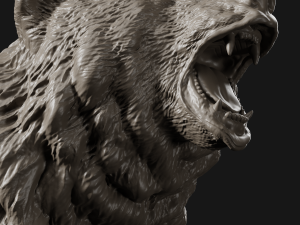 bear head grin 3d print model Modelo de Impressão 3D