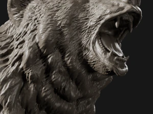 bear head grin 3d print model 3D Print Model