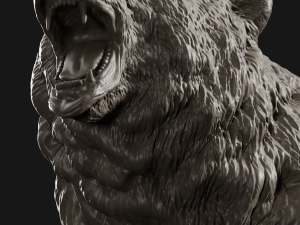 bear head grin 3d print model Modelo de Impressão 3D