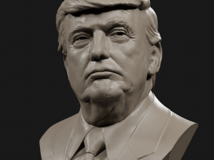 donald trump bust 4 3D Print Model