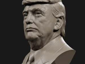 donald trump bust 4 3D Print Model