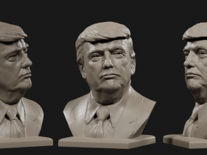 donald trump bust 4 3D Print Model