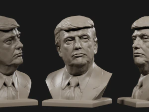 donald trump bust 4 3D Print Model