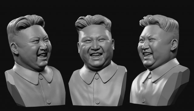 kim jong-un 2 laughs 3D Print Model .c4d .max .obj .3ds .fbx .stl .blend 