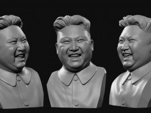 Kim Jong-un 2 risadas Modelo de Impressão 3D