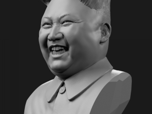 kim jong-un 2 laughs Modelo de Impressão 3D