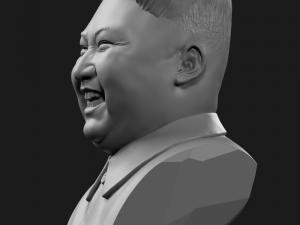kim jong-un 2 laughs Modelo de Impressão 3D