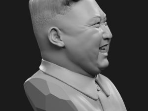 kim jong-un 2 laughs Modelo de Impressão 3D