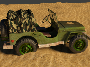 military jeep Modelo 3D
