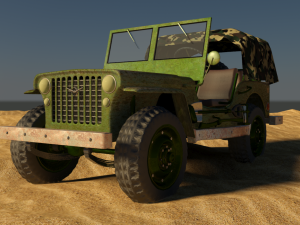 military jeep Model 3D