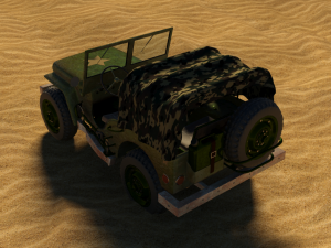 military jeep Model 3D