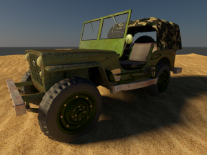 military jeep Model 3D