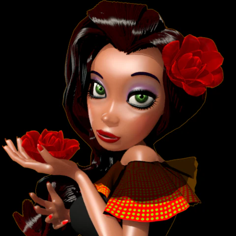 mexican girl 3D Model .c4d .max .obj .3ds .fbx .stl .blend 