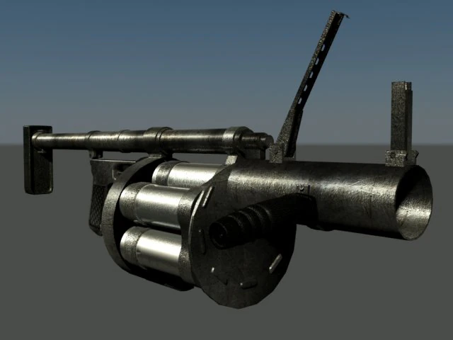 grenade launcher 3D Model .c4d .max .obj .3ds .fbx .stl .blend 
