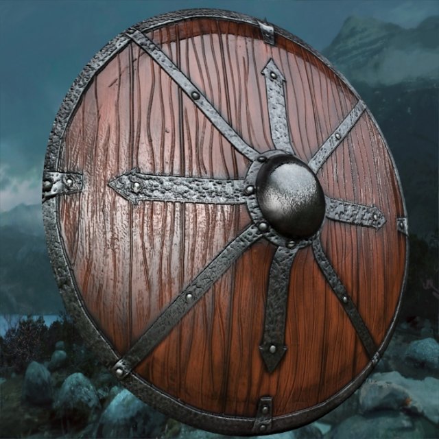 viking shield 2 3D Model .c4d .max .obj .3ds .fbx .stl .blend 