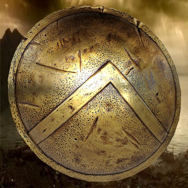 spartans shield Model 3D .c4d .max .obj .3ds .fbx .stl .blend 
