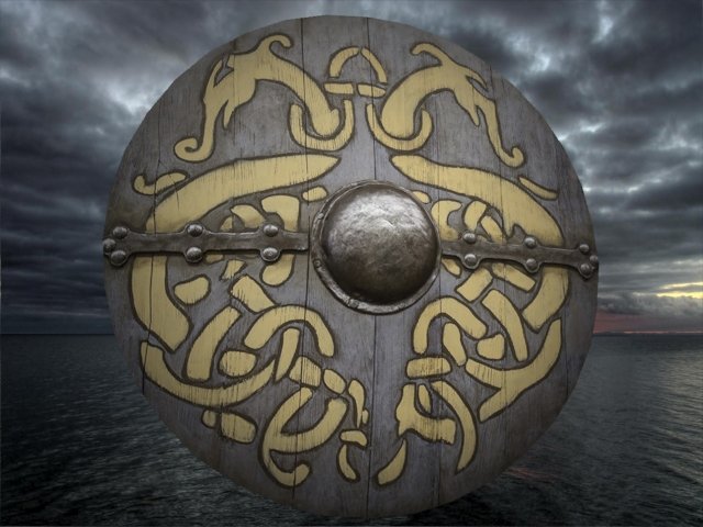 viking shield 6 3D Модель .c4d .max .obj .3ds .fbx .stl .blend 