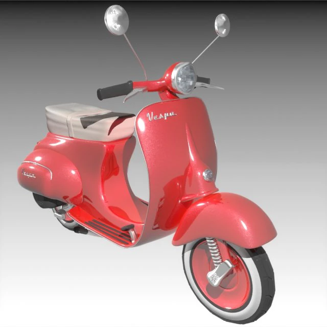vespa 3D Model .c4d .max .obj .3ds .fbx .stl .blend 