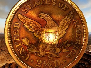 old american coin Modelo 3D