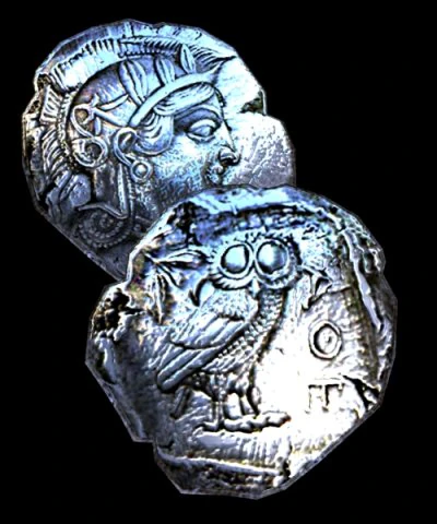 greek athens coin 3D Model .c4d .max .obj .3ds .fbx .stl .blend
