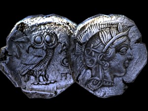 greek athens coin Model 3D