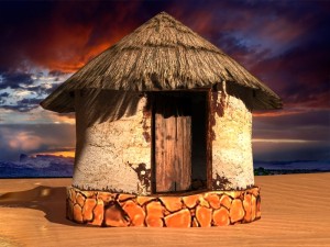 old african house Model 3D