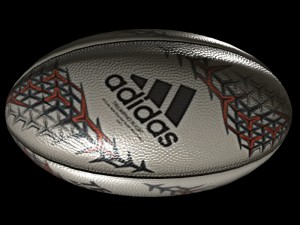 rugby ball 3-all black 3D 모델