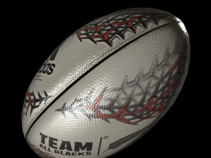 rugby ball 3-all black 3D 모델