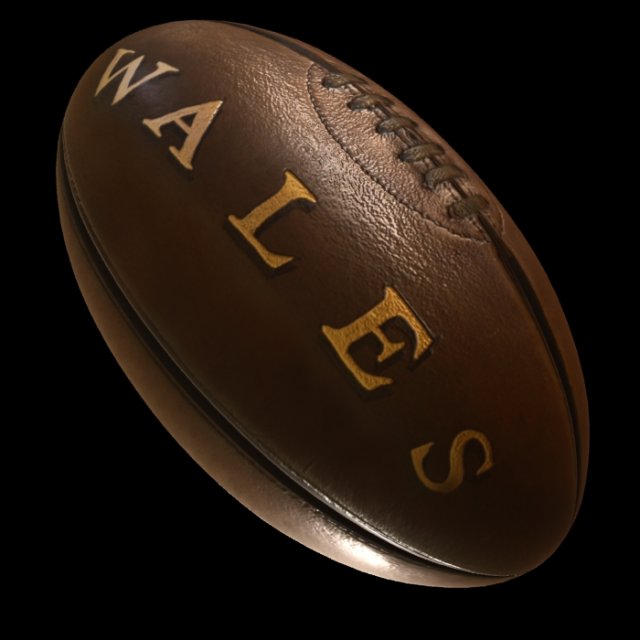 vintage rugby ball 3D Модель .c4d .max .obj .3ds .fbx .stl .blend 