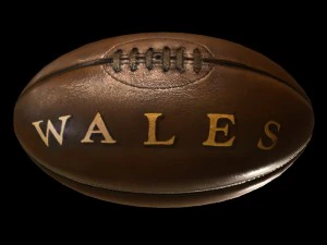 vintage rugby ball 3D Model